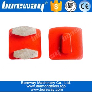 中国 2个六角形金刚石刀头的外插式磨块，用于scanmaskin研磨机的地坪磨片 制造商
