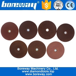 China 100MM Wet Use Diamond Polishing Pad Wholesaler For Polishing Stone Concrete Ceramics manufacturer