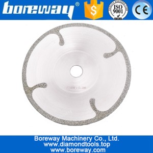 China 180MM Bowl-shaped Electroplated diamond cutting disc with Protection for granite for marble wholesale diamond saw blade manufacturer