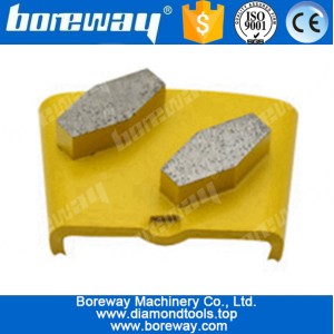 China 2 six angle diamond segment floor grinding blocks for HTC floor grinding machine manufacturer