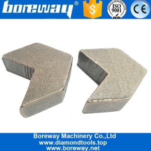 Cina Segmento di rettifica per pavimenti in cemento con freccia diamantata 200 # e testa diamantata per mola a disco in metallo produttore