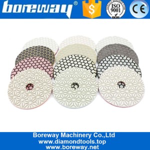 China 4 Inch 100mm Dry Use Polishing Diamond Resin Pad Grinding Disc For Grinding Machine Suppliers manufacturer