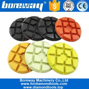 中国 4英寸树脂粘合抛光地板混凝土湿干金刚石垫100毫米钻石树脂粘合垫 制造商
