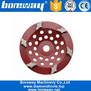 China 7 Inch D180MM Six Star Shape Segments Floor Diamond Grinding Plates For Stone Floor manufacturer