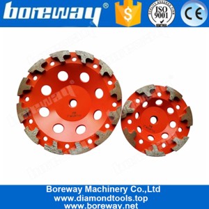 中国 用于混凝土和水磨石的7英寸T形刀头硬质结合金刚石碗磨轮 制造商