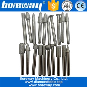 China Best Quality Vacuum Brazed Diamond Engraving Bits And Grinding Pin For Marble Stone Used On CNC Machine manufacturer