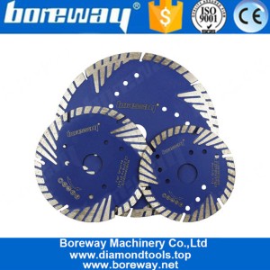 중국 Boreway 9 인치 230 미리 메터 터보 세그먼트 다이아몬드 경사 보호 치아 원형 디스크 벽돌 절단 기계 2020 제조업체
