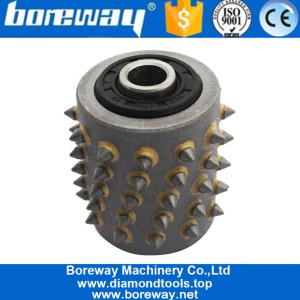 China Boreway Bush Hammer Roller With 60s For Concrete And Stone Litchi Surface manufacturer