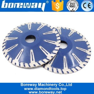 China Boreway Circular Diamond Concave Cutting Blade For Granite And Marble With T Segmented Contour Blade manufacturer