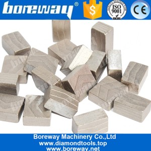 China Boreway Diamant Kreissägeblatt Segmente für Block von verschiedenen Hartsteinhersteller Hersteller