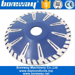 China Boreway Fast Cutting 150mm T Segmented Concave Cutting Disc Diamond Circular 6 Inch BladStone Tile And Other Building Material manufacturer