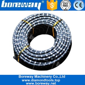 porcelana Sierra de alambre de diamante de goma de 11 mm del precio de fábrica de China para cortar hormigón armado fabricante