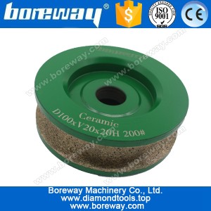 中国 D120 * V20 * 20H连续边缘钻石轮廓研磨轮，用于陶瓷，陶瓷钻石轮廓轮毂 制造商