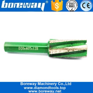 China D20x40Tx12B Stone CNC Diamond Finger Bit Tool For Grinding Manufacturer manufacturer