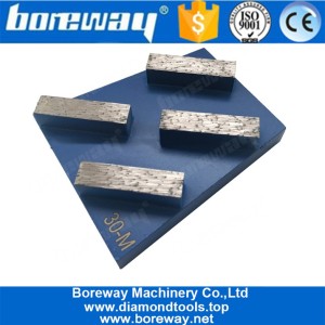 China Bloco de moagem de piso de diamante com 4 segmentos de retângulo fabricante