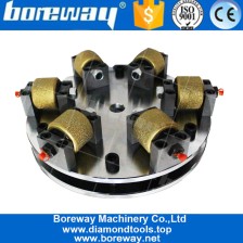 China Double Layer Vacuum Brazing Rotary Bush Hammer Plate For Sandblasting Finish manufacturer