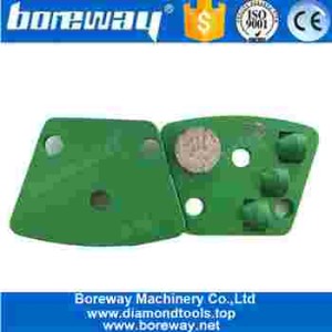 China One Round Segment And 3x1/2 PCD Diamond Grinding Shoe For Concrete Surface manufacturer