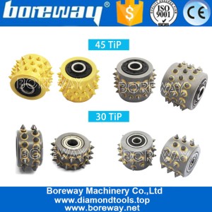 China Profession Supply Alloy Carbide Bush Hammer Roller Head Disc for Grinding Granite Litchi Surface manufacturer
