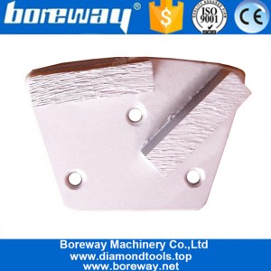 China Supplier Of Square Double Segment Diamond Trapezoid Grinding Blocks For Grinding Concrete Floor manufacturer
