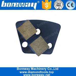 China Trapezoid Concrete Quick Lock Grinding Pads With Thread Holes Two Square Segments manufacturer