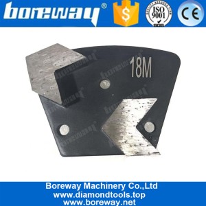 China Trapezoid Shape Arrow Bar Floor Metal Grinding Pad manufacturer