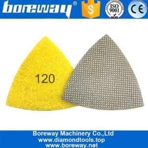 China Discos de moagem de almofada de polimento de diamante galvanizado de triângulo Placa de concreto para fornecedores fabricante