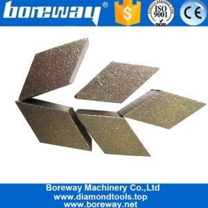 China Duas cabeças de moagem Rhombus para renovação de ferramentas abrasivas de diamante, segmento de polimento de piso de concreto de pedra para máquina HTC fabricante