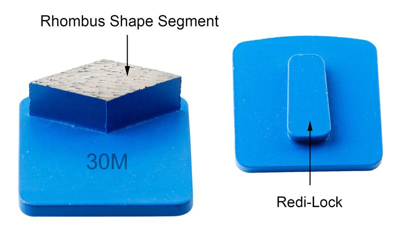 Single Rhombus Segment Concrete Grinding Pads