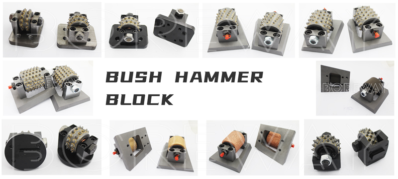 China Bush Hammer Head ManufacturerRotary Vacuum Brazed Frankfurt Bush Hammer Roller for Manufacturer