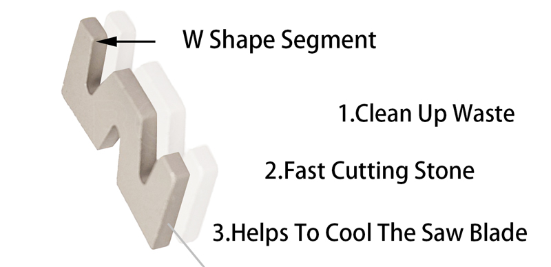 Unique Design W Shape Diamond Segment for Granite Cutting55