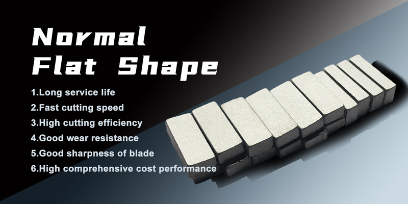 Boreway 800mm Flat Types Cutting Diamond Segments For Slab Edge Cutting Of Granite