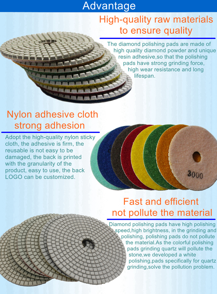 diamond polishing pads for stone concrete ceramic and so on