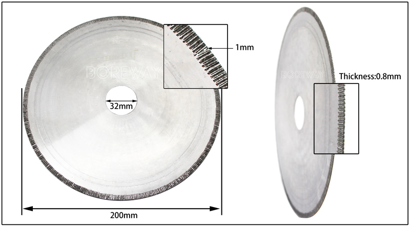 200mm Continues Electroplated Diamond Saw Blade for Jade Suppliers