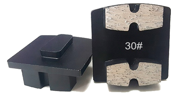 China Factory Price Two E Shape Segment Diamond Polishing Concrete Pads For Floor Husqvarna Machine
