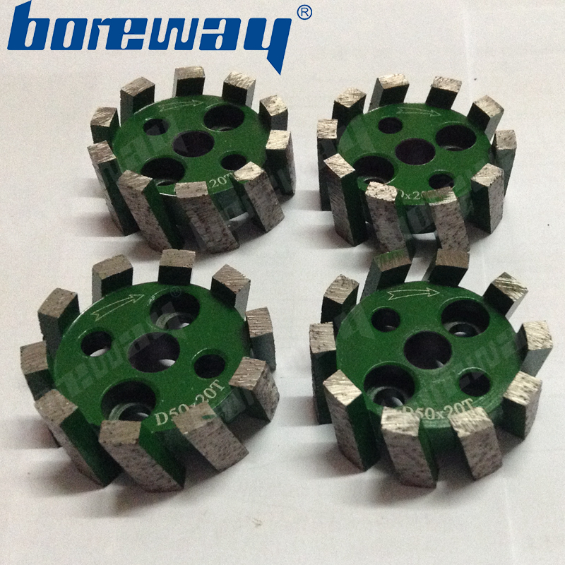 D50*20T*10H segmented diamond stubbing wheel with adapter