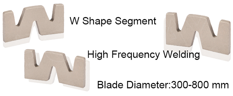 Unique Design W Shape Diamond Segment for Granite Cutting