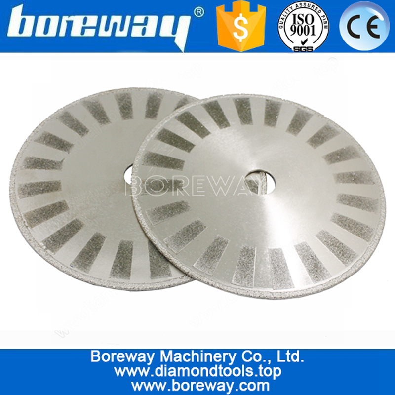 Vacuum Brazed Granite Stone Cutting Blade With Protection Segment D180*5*3*22mm