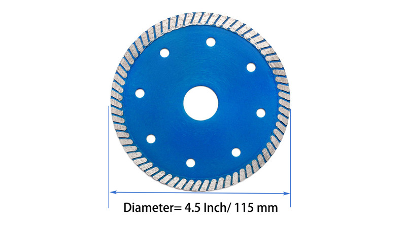 Turbo diamond saw blade with cooling holes