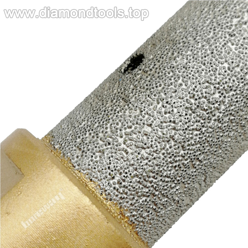 Dia. 20mm Vacuum Brazed Diamond Finger Bits With M14 Thread Enlarge shape round bevel existing holes