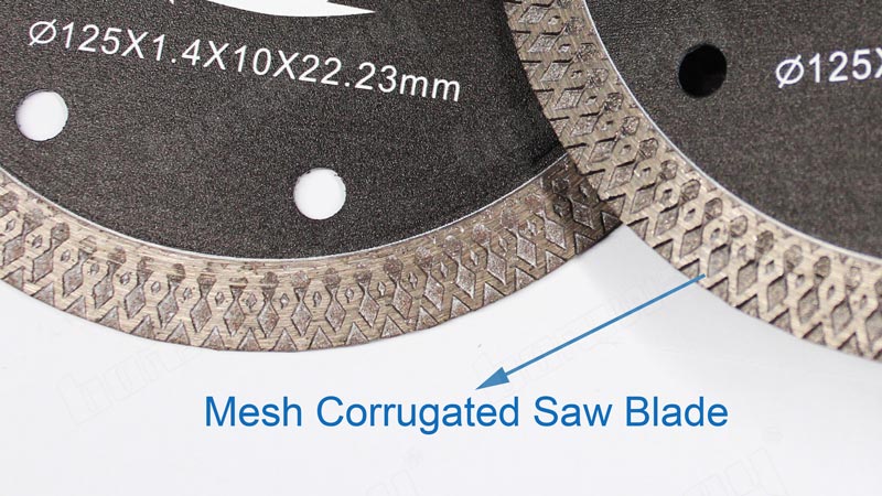 Boreway 5inch Sintered Turbo Mesh Tile Diamond Saw Blade Disc For Granite Glass Cutting
