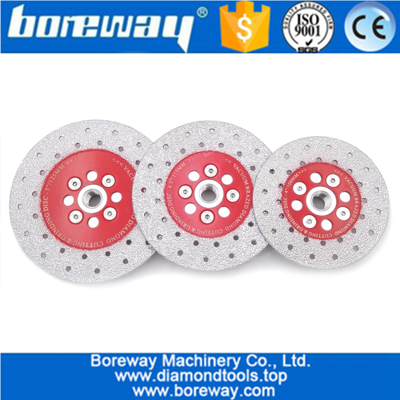 High quality Double Sided Vacuum Brazed diamond grinding cup wheel with M14 Thread