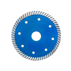 Turbo diamond saw blade with cooling holes