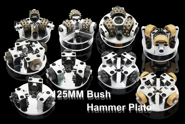 What are the 125mm rotary bush hammer discs?
