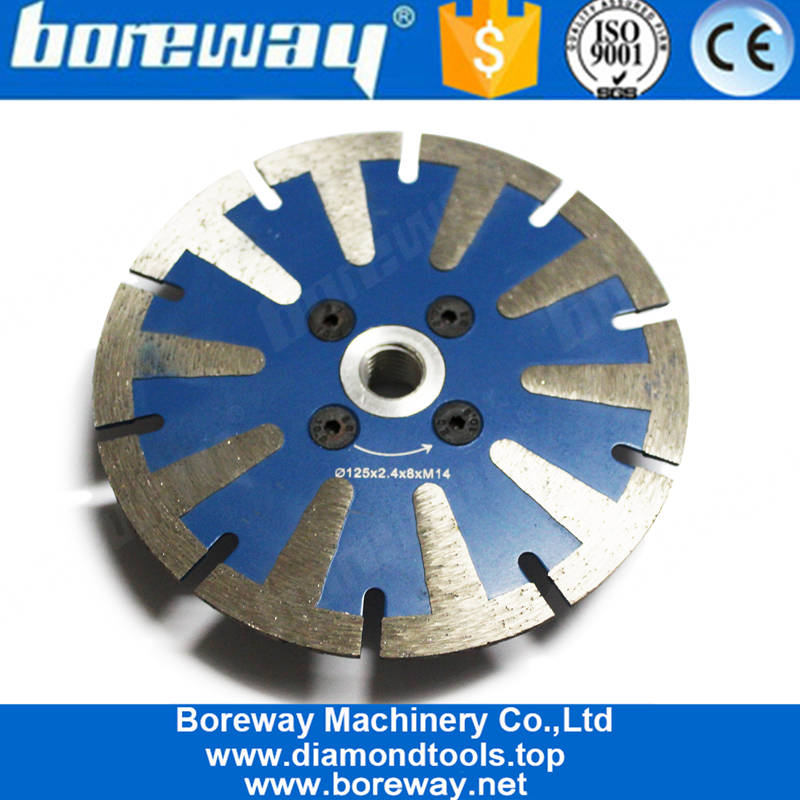 Boreway 150mm 6 pulgadas en forma de T Uso húmedo en seco Curvado Hormigón granito Mármol Diamante Fregadero Herramienta de disco de corte para fabricante