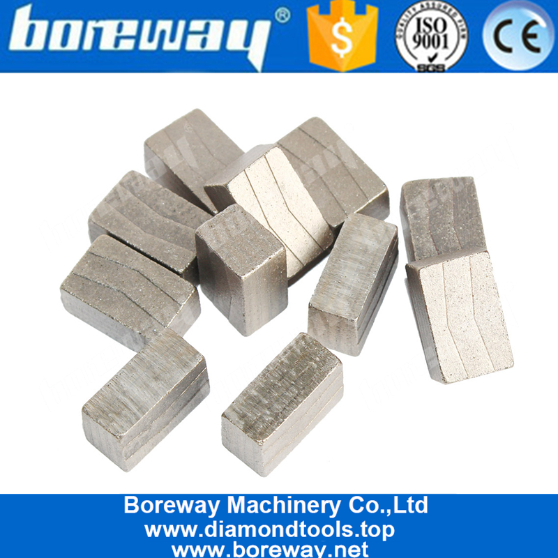 Segmentos de hoja de sierra de diamante en forma de Boreway V para el bloque de fabricante de cuarzo natural