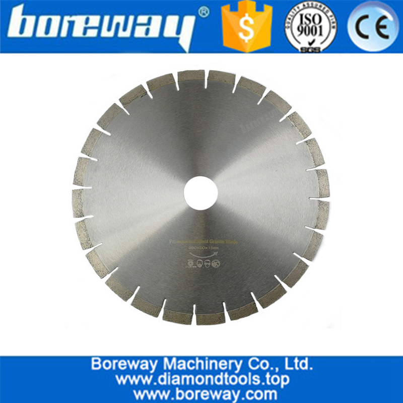 China Dia.350mm Professional quality Diamond Silent Saw Blade Sandwich Steel core Granite cutting Disc Wheel bore 50mm 60mm manufacturer