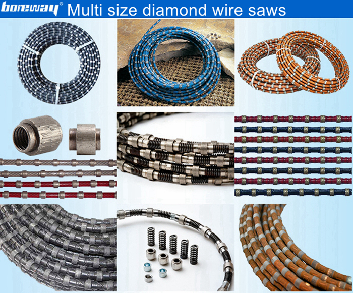 Diamond wire saw for stone quarry and block