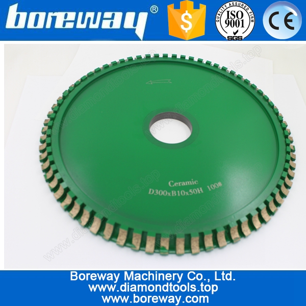 China Hot Sell Ceramic Profile Diamond Cutting Wheels D300*B10*50H 100# manufacturer