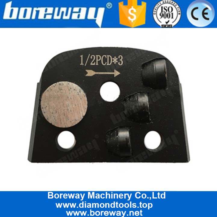 One Bar Segment And Three Half PCD Diamond Epoxy Floor Tools For Lavina Machine