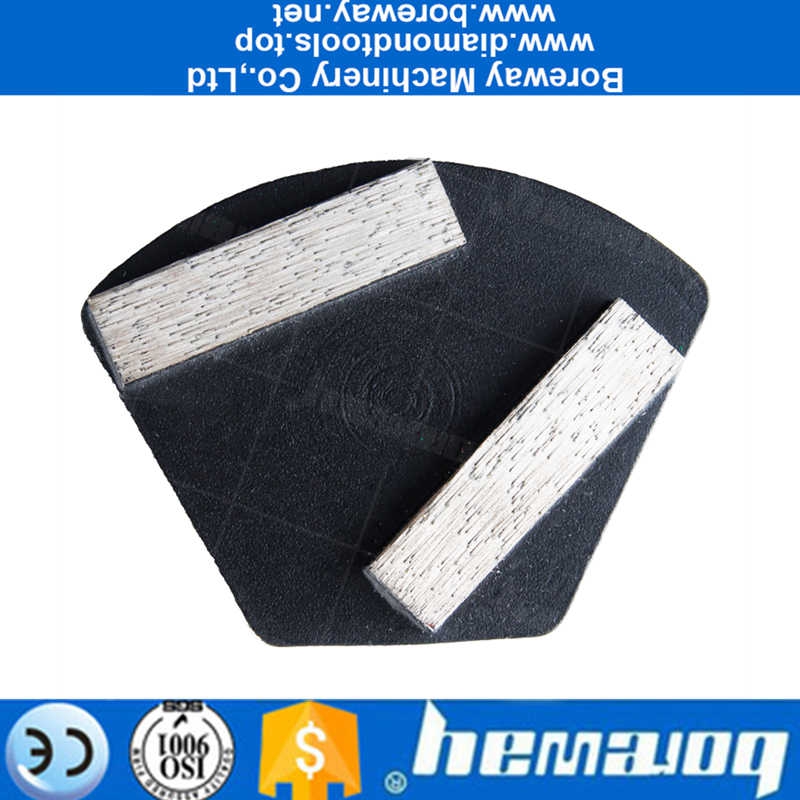 Tampon de meulage professionnel en forme de trapèze en métal 40 * 10 * 10 fabricant de disque de polissage de sol en béton 2020